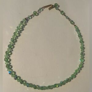 Elegant Mint Green Glass Beaded Necklace